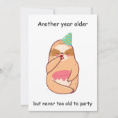 Cartes Pour Fêtes Annuelles Anniversaire du joli Sloth (Devant)