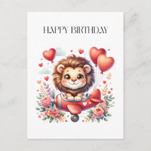 Cartes Pour Fêtes Annuelles Anniversaire Lion Volant