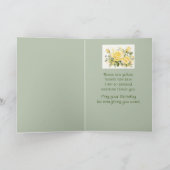 Cartes Pour Fêtes Annuelles Anniversaire Mère Béni par vous Fleurs (Intérieur)