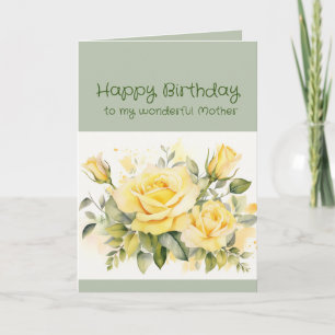 Cartes Pour Fêtes Annuelles Anniversaire Mère Béni par vous Fleurs