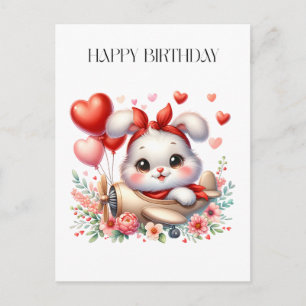 Cartes Pour Fêtes Annuelles Anniversaire Pilote Lapin