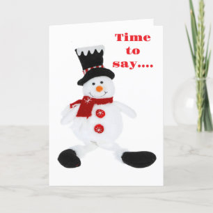 CARTES POUR FÊTES ANNUELLES ANNIVERSAIRE SOUHAITE DE L'ADORABLE SNOWMAN