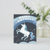 Cartes Pour Fêtes Annuelles Anniversaire Unicorn (Debout devant)