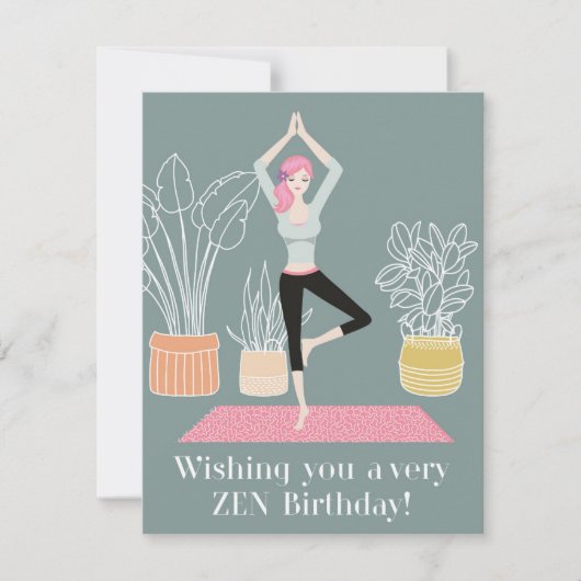 Cartes Pour Fêtes Annuelles Anniversaire Zen (Devant)