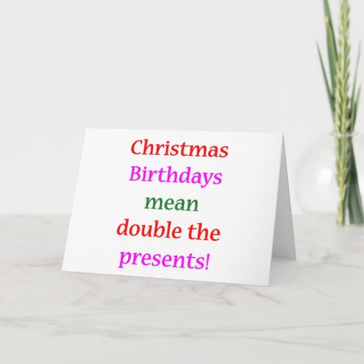 Cartes Pour Fêtes Annuelles Anniversaires de Noël (Devant)