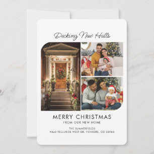 Cartes Pour Fêtes Annuelles Annonce de déménagement de Noël Décoration de nouv