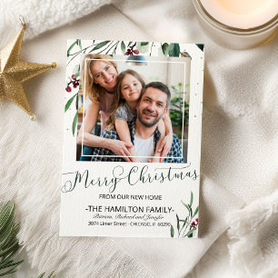 Cartes Pour Fêtes Annuelles Annonce de déménagement pour Noël Photo