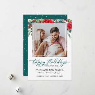 Cartes Pour Fêtes Annuelles Annonce de déménagement pour Noël Photo de nouvell