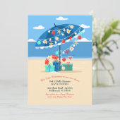 Cartes Pour Fêtes Annuelles Annonce de déménagement pour Noël sous les Tropiqu (Debout devant)