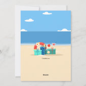 Cartes Pour Fêtes Annuelles Annonce de déménagement pour Noël sous les Tropiqu (Dos)