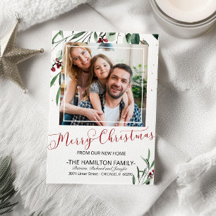 Cartes Pour Fêtes Annuelles Annonce de déménagement pour un nouveau Noël Photo