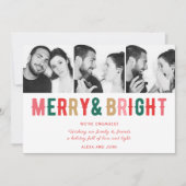 Cartes Pour Fêtes Annuelles Annonce de fiançailles Merry Bright Noël (Devant)