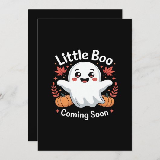 Cartes Pour Fêtes Annuelles Annonce de grossesse Halloween mignonne (Devant / Derrière)