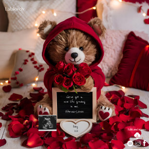 Cartes Pour Fêtes Annuelles Annonce de grossesse ourson de la Saint-Valentin