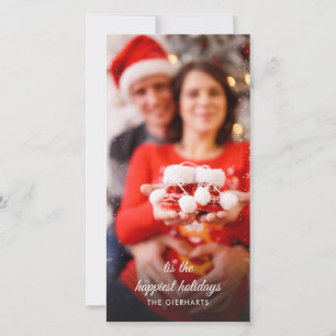 Cartes Pour Fêtes Annuelles Annonce de grossesse Photo des vacances de Noël