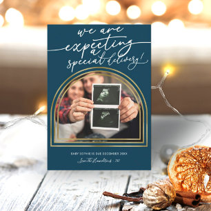 Cartes Pour Fêtes Annuelles Annonce de grossesse pour Noël sous forme d'arche