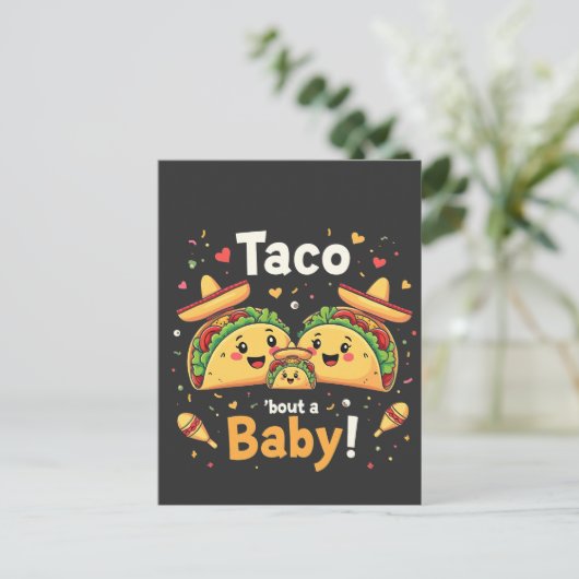 Cartes Pour Fêtes Annuelles Annonce de grossesse 'Taco 'Bout a Baby' (Debout devant)