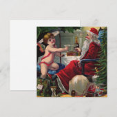 Cartes Pour Fêtes Annuelles Annonce de Joyeux Noël et Bonne Année (Devant / Derrière)