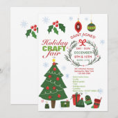 Cartes Pour Fêtes Annuelles Annonce de la Foire artisanale des Fêtes (Devant / Derrière)