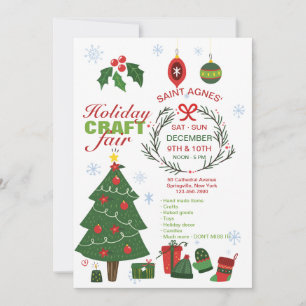 Cartes Pour Fêtes Annuelles Annonce de la Foire artisanale des Fêtes
