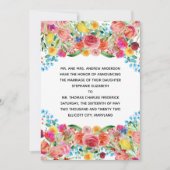 Cartes Pour Fêtes Annuelles Annonce de mariage formel floral rose rouge jaune (Devant)