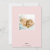 Cartes Pour Fêtes Annuelles Annonce de naissance de jumeaux doublement bénis (Dos)