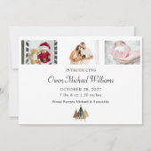 Cartes Pour Fêtes Annuelles Annonce de naissance de Noël pour de nouveaux pare (Dos)