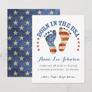 Cartes Pour Fêtes Annuelles Annonce de naissance Né aux États-Unis
