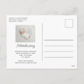 Cartes Pour Fêtes Annuelles Annonce de naissance photo de flocon de neige le p (Dos)