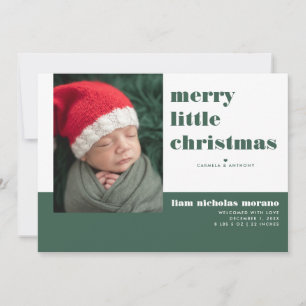 Cartes Pour Fêtes Annuelles Annonce de naissance pour les fêtes de Noël Merry