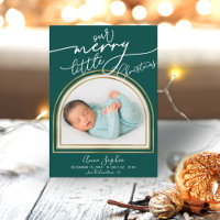 Annonce de naissance pour Noël à cadre en arche