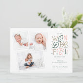 Cartes Pour Fêtes Annuelles Annonce de naissance pour un merveilleux Noël  (Debout devant)