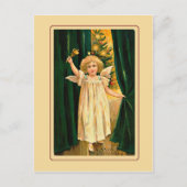 Cartes Pour Fêtes Annuelles Annonce de Noël Vieil Ange (Devant)