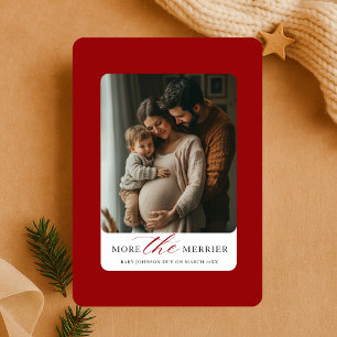 Cartes Pour Fêtes Annuelles Annonce de photo de bébé Noël Plus on est de fous