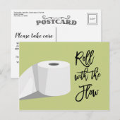 Cartes Pour Fêtes Annuelles Annonce de report de mariage en papier toilette hu (Devant / Derrière)