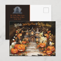 Annonce drôle de changement d'adresse pour Hallowe