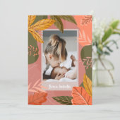 Cartes Pour Fêtes Annuelles Annonces de naissance photo d'automne (Debout devant)