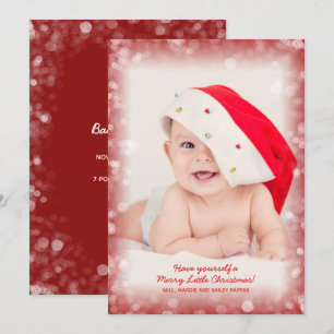 Cartes Pour Fêtes Annuelles Annonces de naissance photo de bébé de Noël