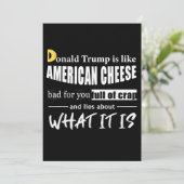 Cartes Pour Fêtes Annuelles Anti Donald Trump est comme les femmes au fromage (Debout devant)