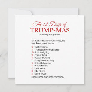 Cartes Pour Fêtes Annuelles Anti Trump Noël