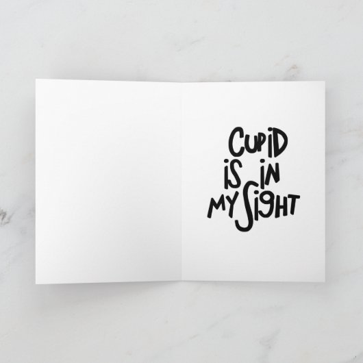 Cartes Pour Fêtes Annuelles Anti-Valentin - SHHHH Cupidon en vue (Intérieur)