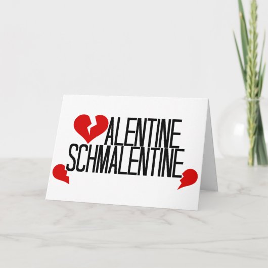 Cartes Pour Fêtes Annuelles Anti Valentine (Devant)