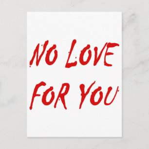 Cartes Pour Fêtes Annuelles Anti-Valentine's No Love for You