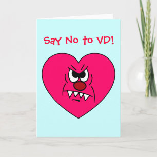 Cartes Pour Fêtes Annuelles Anti-VD : Je déteste Valentines Day Angry Heart Fa