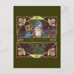 Cartes Pour Fêtes Annuelles Antique de Noël des Père Noël Angels victoriens
