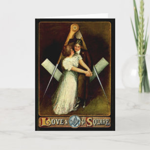 Cartes Pour Fêtes Annuelles antique Love on The Square Masonic Valentine Cards