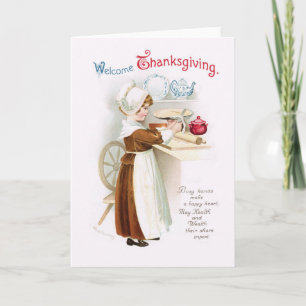 Cartes Pour Fêtes Annuelles Antique Thanksgiving