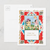 Cartes Pour Fêtes Annuelles Antique Valentine (Devant / Derrière)