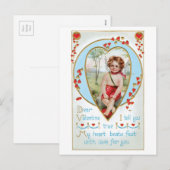 Cartes Pour Fêtes Annuelles Antique Valentine (Devant / Derrière)