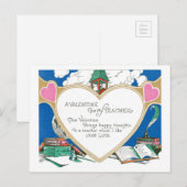 Cartes Pour Fêtes Annuelles Antique Valentine (Devant / Derrière)